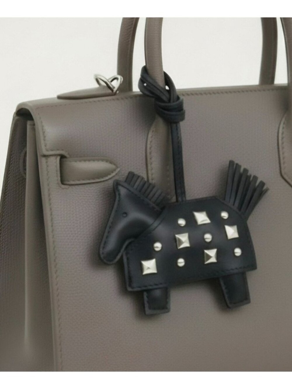 Horse handbag Charm Bag Charm purse Charm faux leather Silver Studs Strap